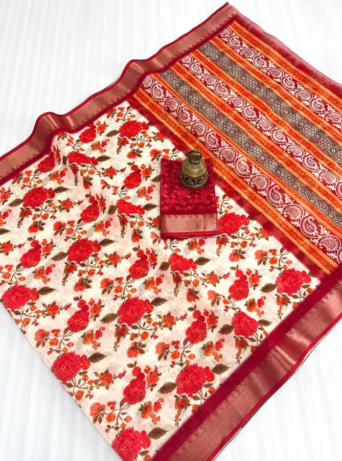 MG 401 Plain Linen Printed Daily Wear Sarees Wholesale Shop In Surat